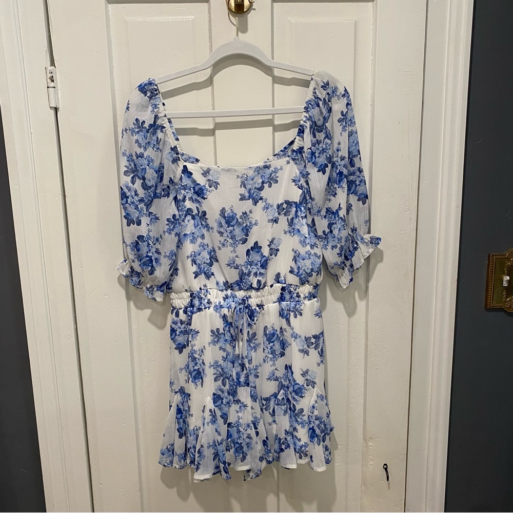 Altar'd State Blue Floral Jumpsuit NWT